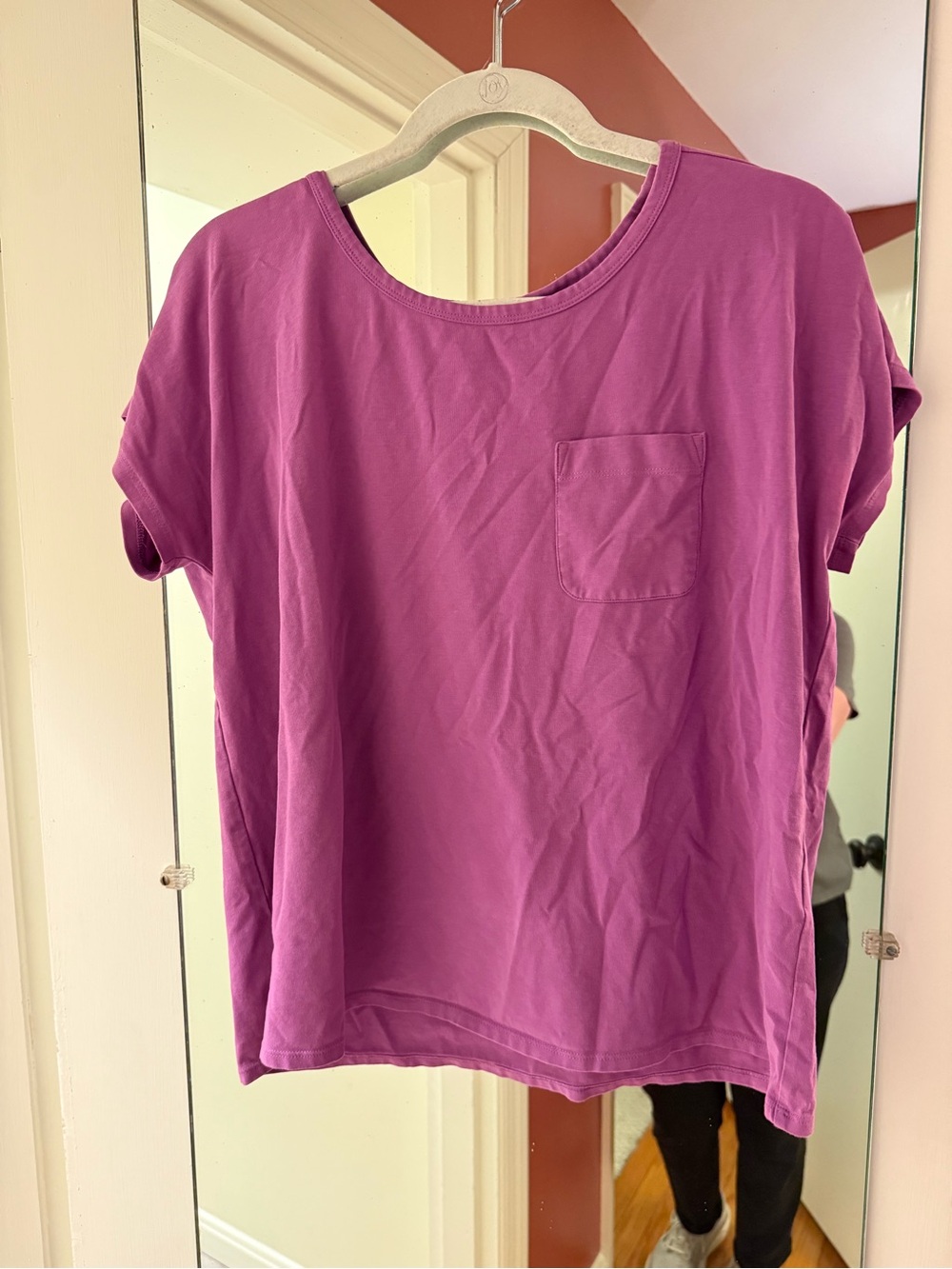J. Jill Petite Cap-Sleeve Pocket Tee - Magenta